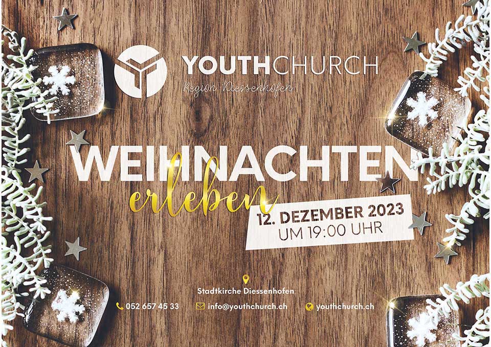 Flyer Youth Church - Thema Weihnachten erleben